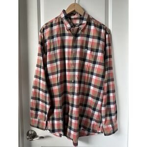 Southern Tide Shirt Mens Large Plaid Button Down Long Sleeve Green White Cotton